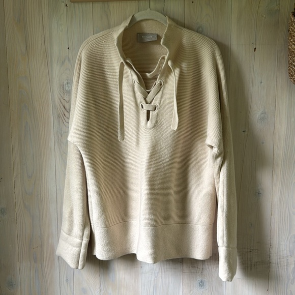 Everlane Cream Cotton Wool Sweater Size S - Picture 2 of 9
